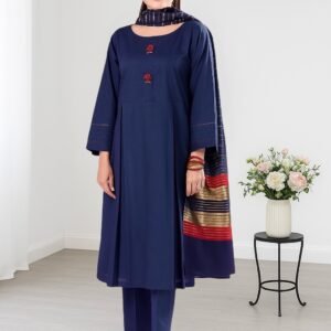 Royal Dusk – Navy Blue 2PC Shalwar Kameez